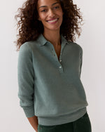 Load image into Gallery viewer, Connor Sweater in Sage Cotton/Silk
