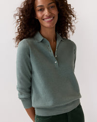 Connor Sweater in Sage Cotton/Silk