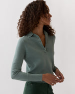 Load image into Gallery viewer, Connor Sweater in Sage Cotton/Silk
