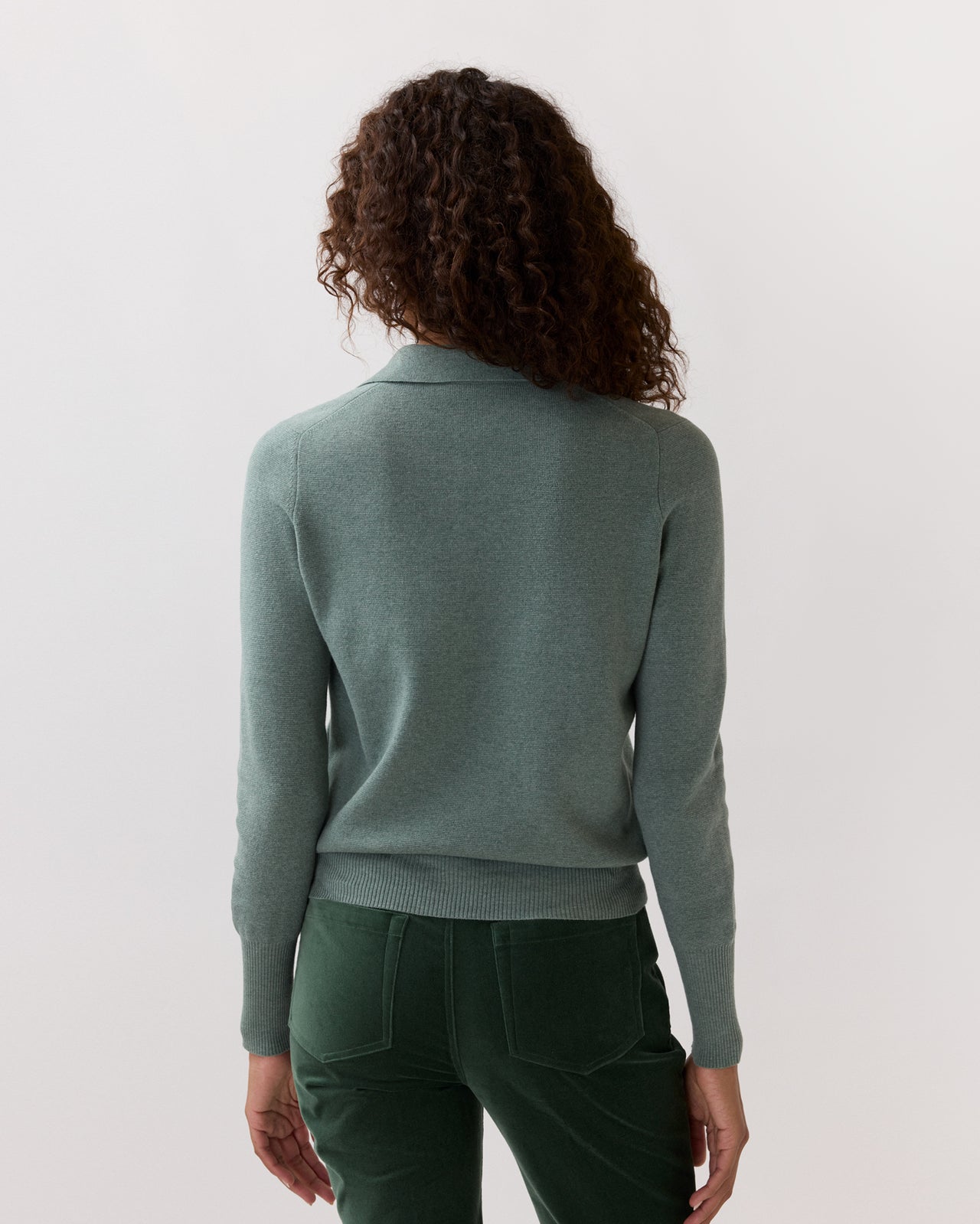 Connor Sweater in Sage Cotton/Silk