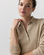 Load image into Gallery viewer, Connor Sweater in Crema Cotton/Silk
