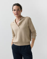 Connor Sweater in Crema Cotton/Silk