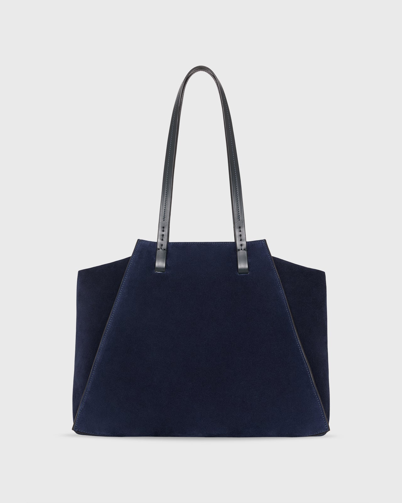 Evie Tote in Navy Suede/Leather