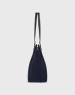 Load image into Gallery viewer, Evie Tote in Navy Suede/Leather
