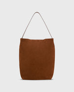 Load image into Gallery viewer, Liz Hobo Bag in Walnut Suede/English Tan Leather
