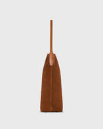 Load image into Gallery viewer, Liz Hobo Bag in Walnut Suede/English Tan Leather
