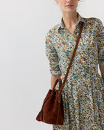 Load image into Gallery viewer, Lulu Bucket Bag in Walnut Suede/English Tan Leather
