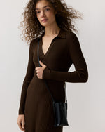 Load image into Gallery viewer, Minnie Cell Phone Bag in Black Leather
