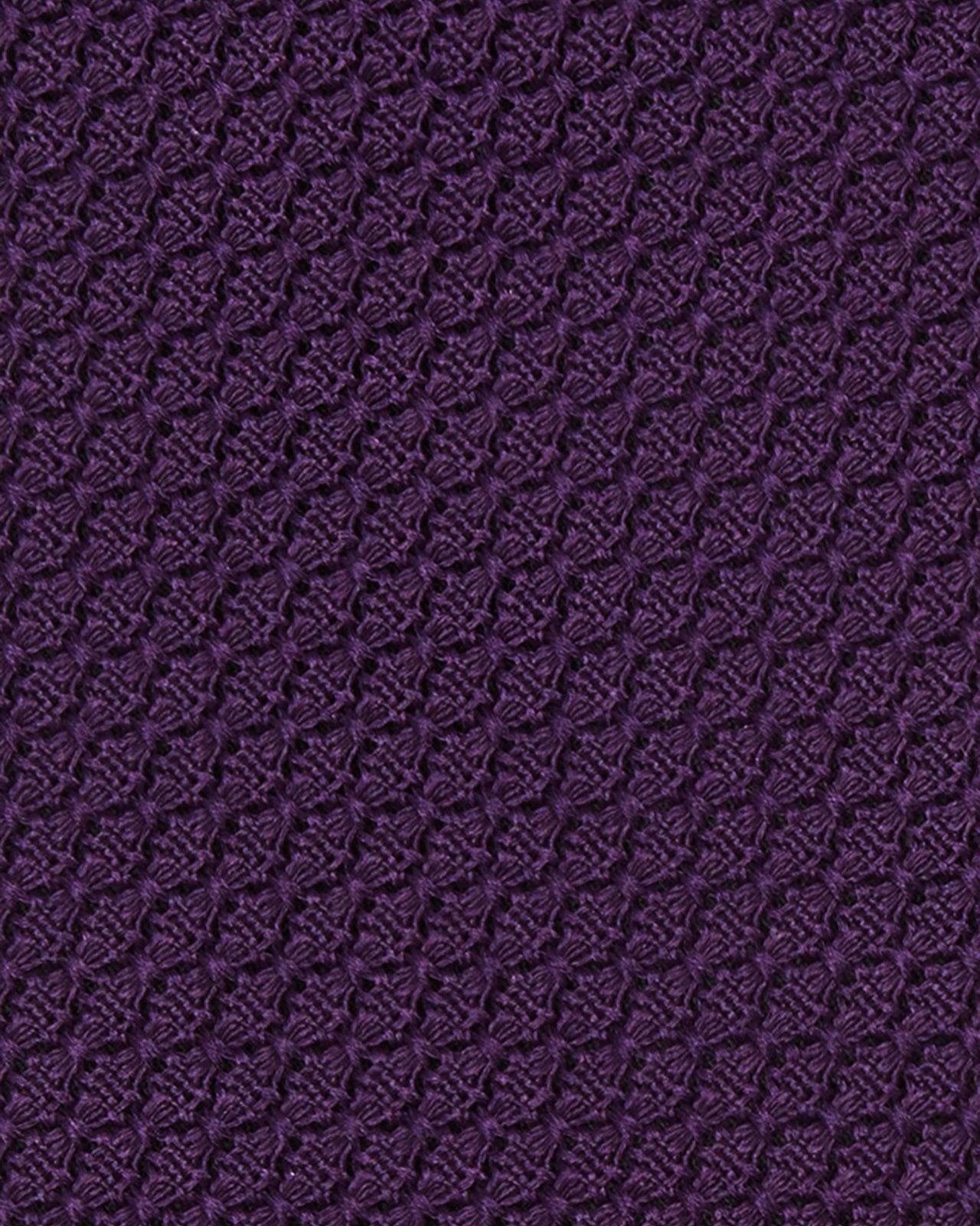 Hand-Rolled Silk Grosso Grenadine Tie in Eggplant