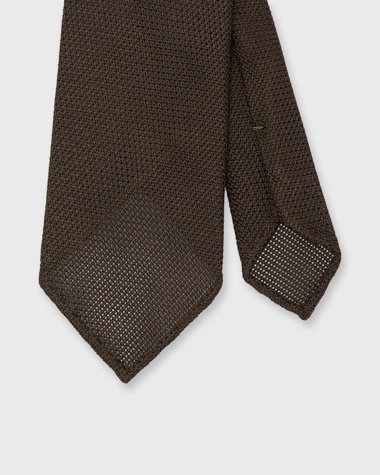 Hand-Rolled Silk Fino Grenadine Tie in Brown