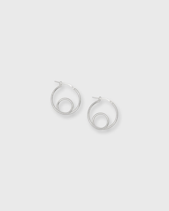 Loop Hoop Earrings in Silver