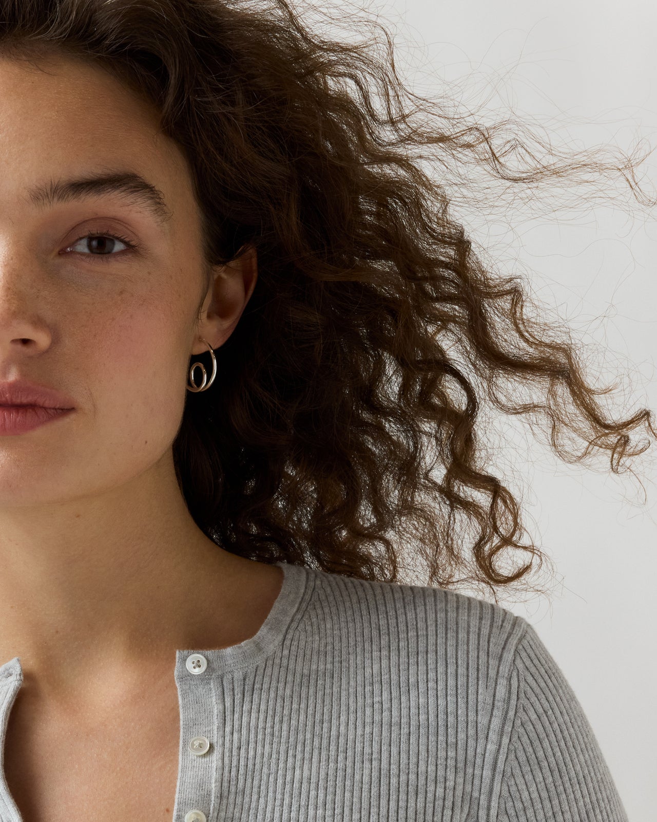 Loop Hoop Earrings in Silver
