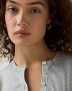 Load image into Gallery viewer, Loop Hoop Earrings in Silver
