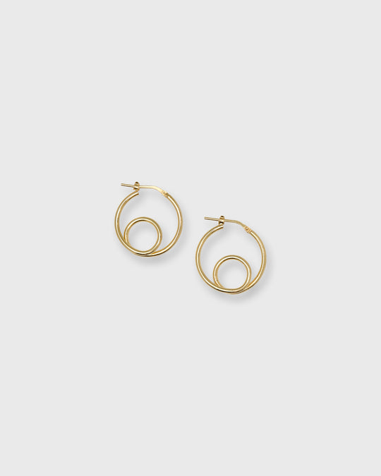 Loop Hoop Earrings in Gold