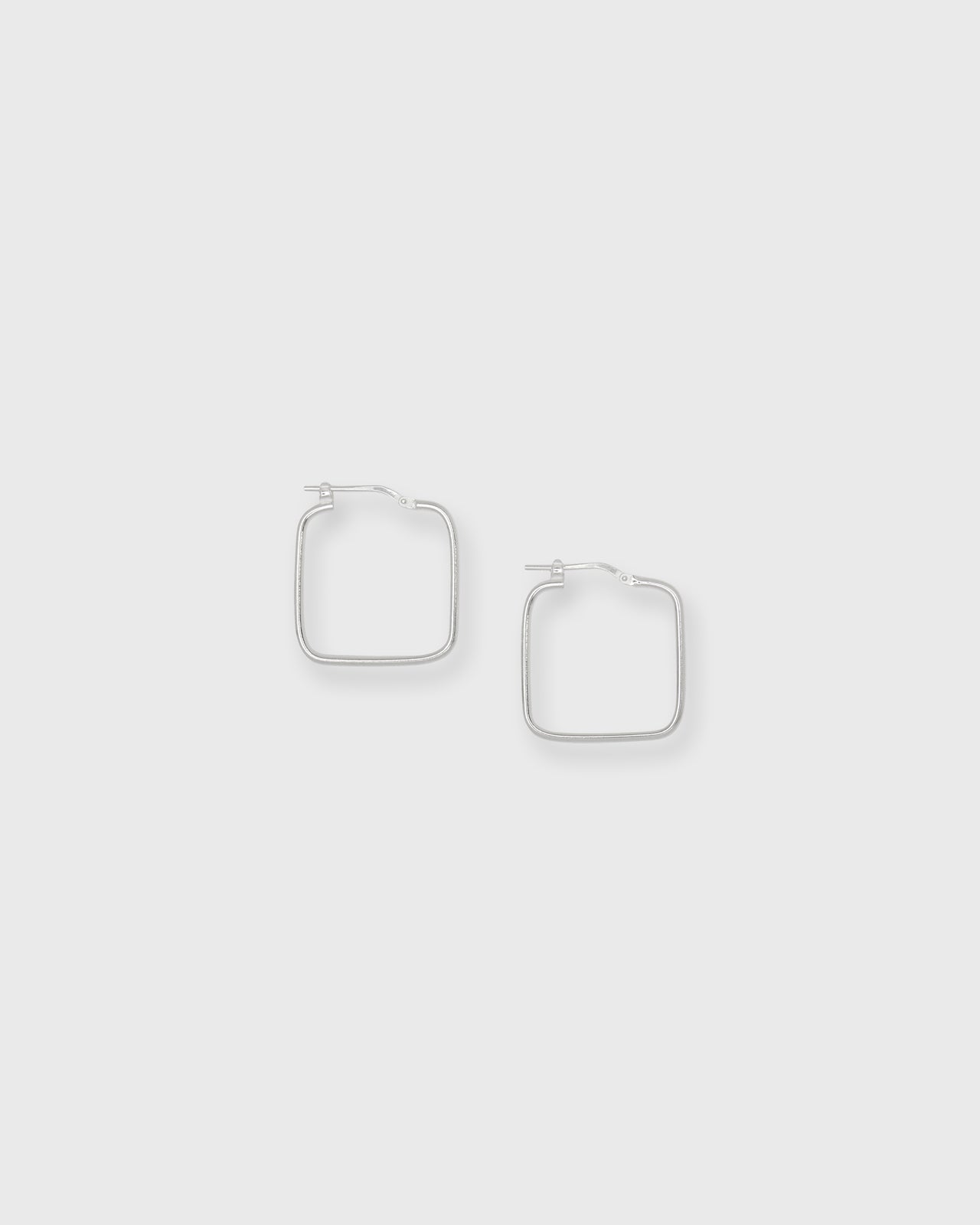 Square Hoop Earrings in Silver