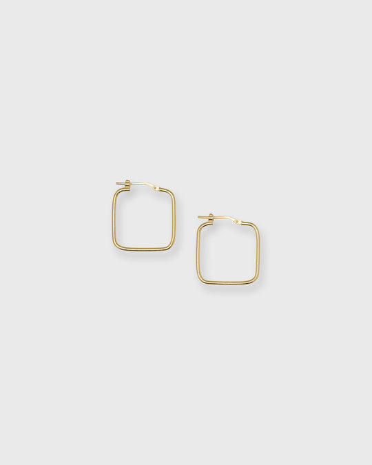 Square Hoop Earrings in Gold