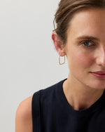 Load image into Gallery viewer, Square Hoop Earrings in Gold

