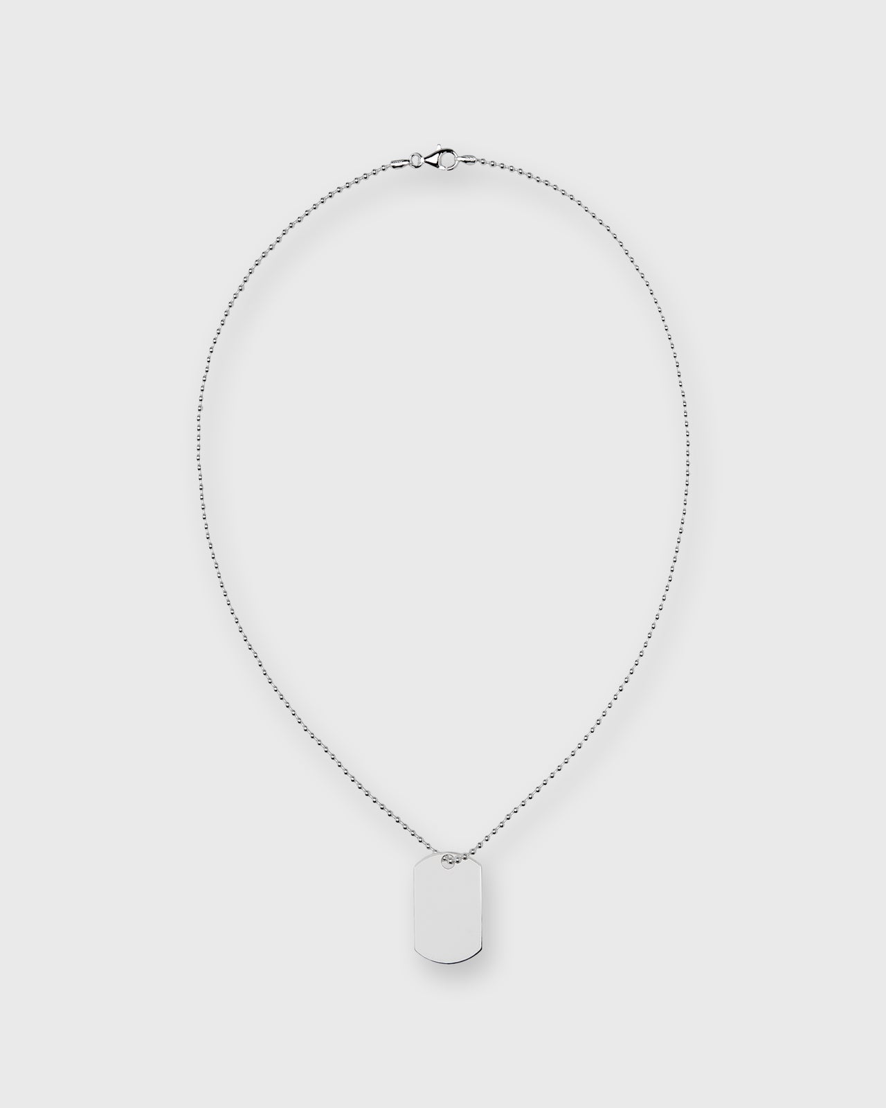 Dog Tag Necklace in Silver