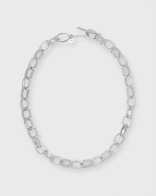 Oval Link Necklace in Silver