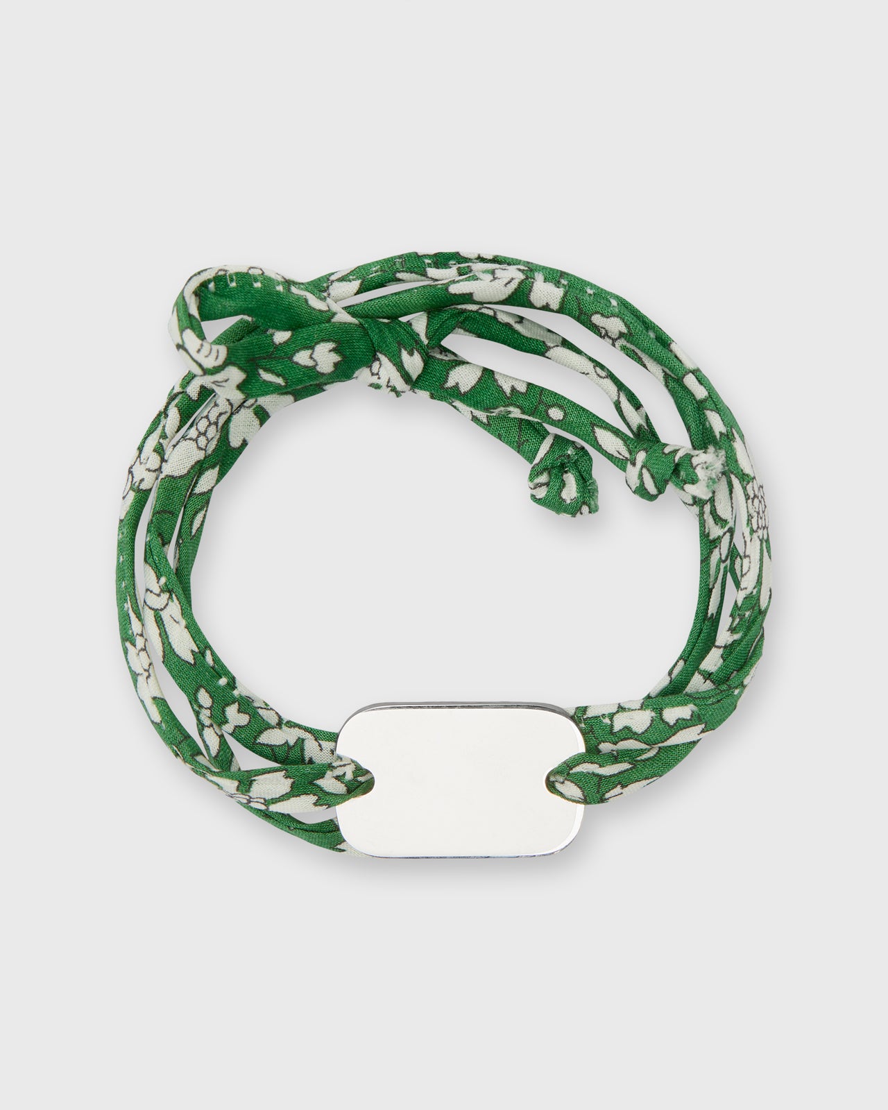 Flat Charm Wrap Bracelet in Green Capel Liberty