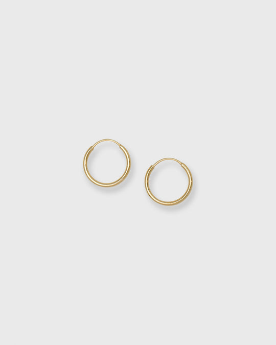 Tiny Sleeper Hoop Earrings in Gold