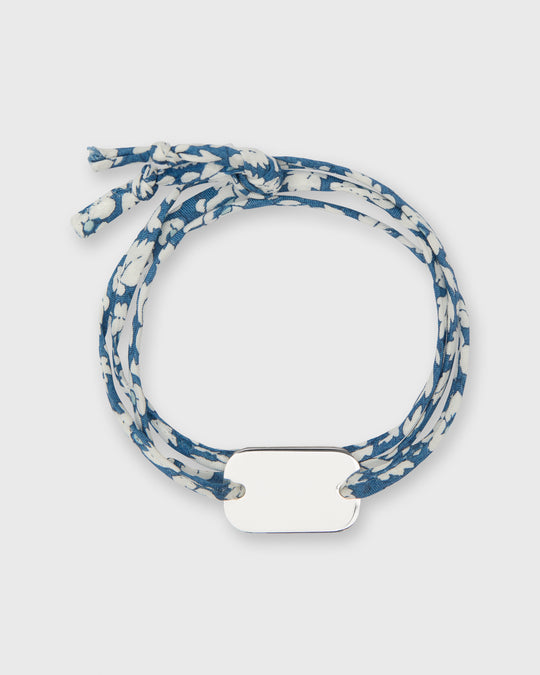 Flat Charm Wrap Bracelet in Blue Feather Meadow Liberty