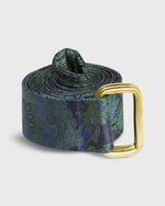 Load image into Gallery viewer, D-Ring Belt in Navy Delta Paisley

