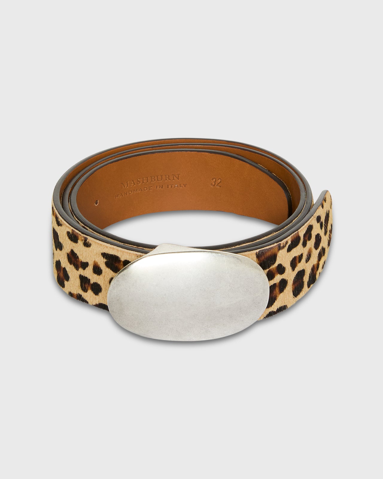 1.5" Conroy Belt in Leopard Calf Hair