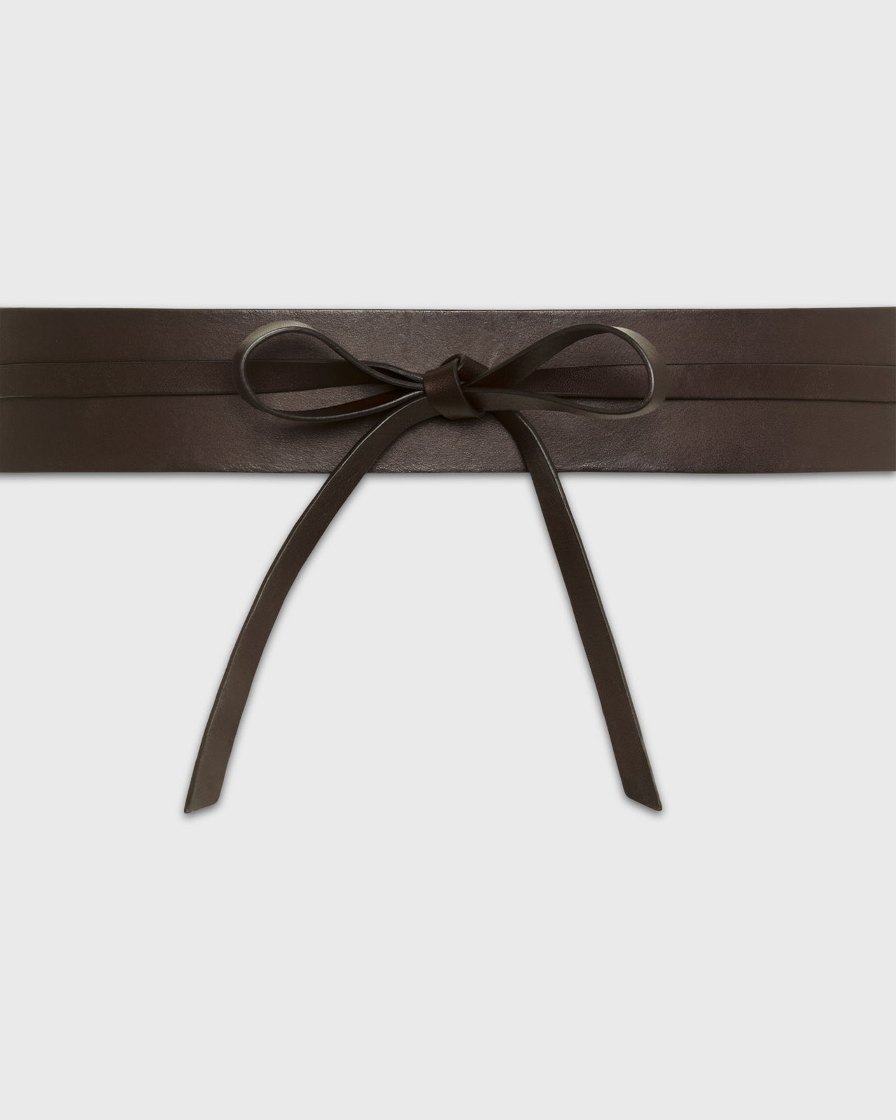 Wraparound Belt in Dark Brown Leather