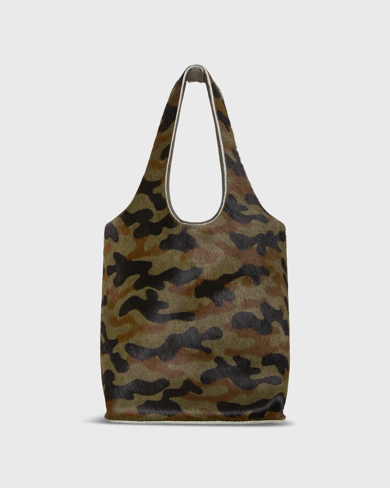 Paola Bucket Bag in Small Camoflauge Calf Hair