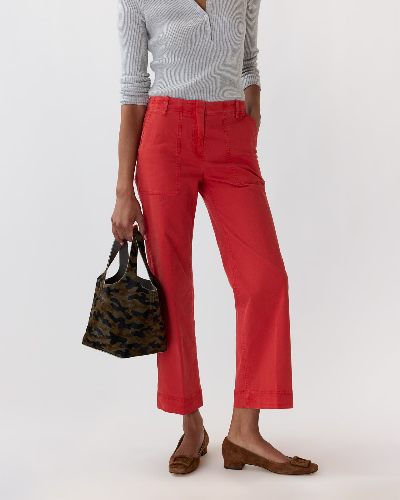 Paola Bucket Bag in Small Camoflauge Calf Hair