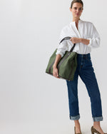 Load image into Gallery viewer, Weekend Tote in Olive Canvas
