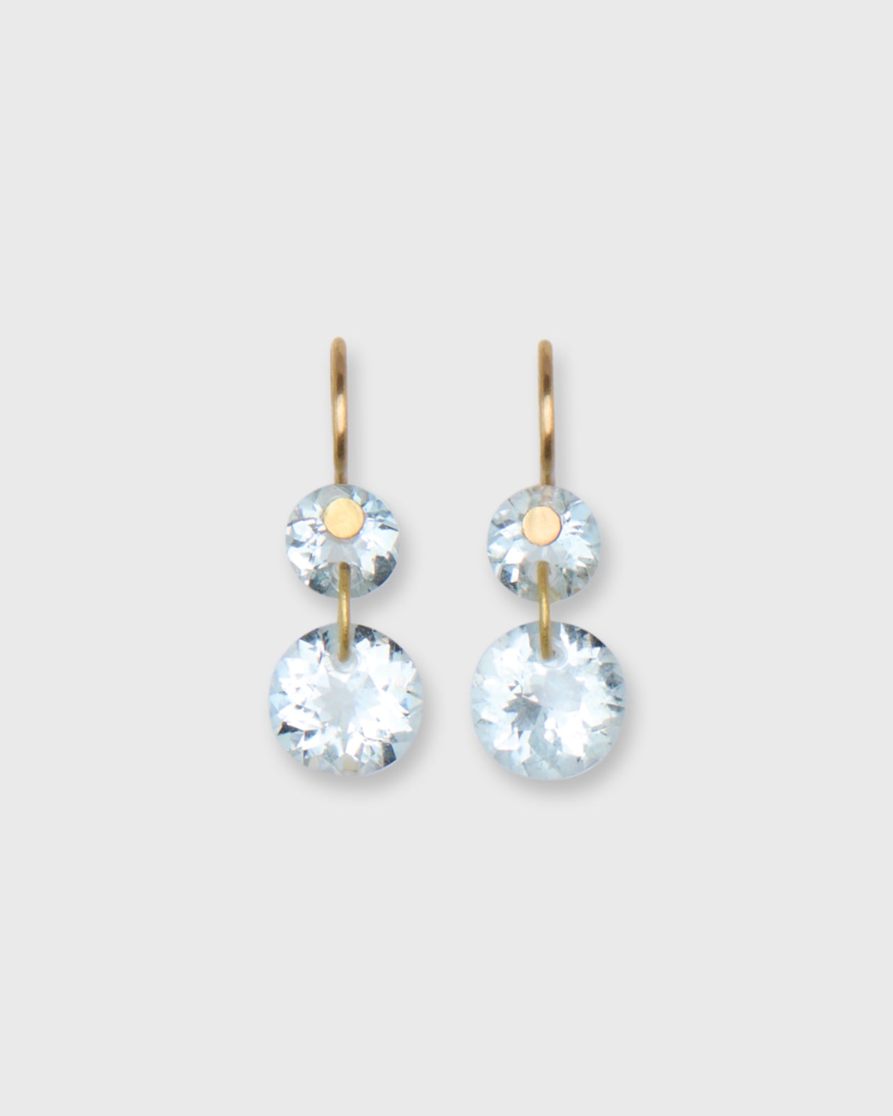 Extra Extra Small Gem Incandescence Earrings in Aquamarine