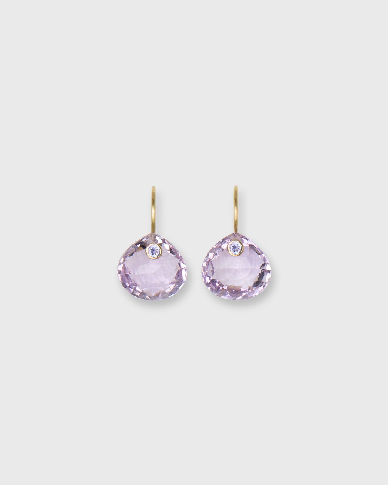 Small Briolette Gem Earrings in Amethyst & Tanzanite