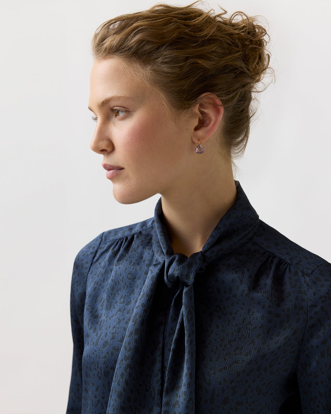 Small Briolette Gem Earrings in Amethyst & Tanzanite