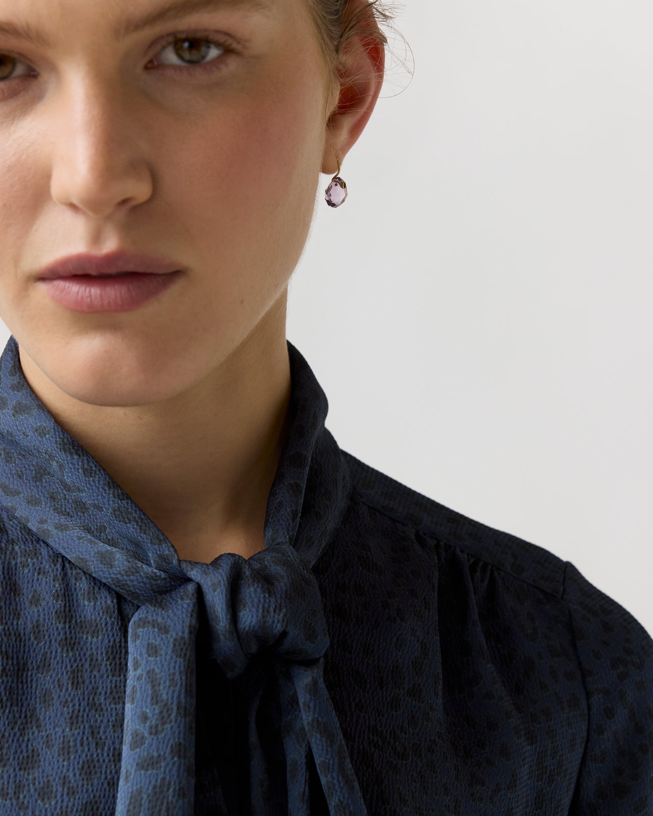 Small Briolette Gem Earrings in Amethyst & Tanzanite