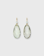 Load image into Gallery viewer, Long Drop Earrings in Green Quartz &amp; Apatite
