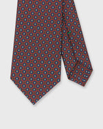 Load image into Gallery viewer, Silk Print Tie in Burgundy/Blue/Butter Circle
