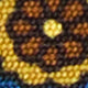 Blue/Gold/Brown Flower Medallion