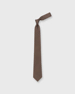 Load image into Gallery viewer, Silk Print Tie in Chocolate/Blue/Sand Foulard

