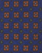 Load image into Gallery viewer, Wool Print Tie in Royal/Rust/Green Diamond
