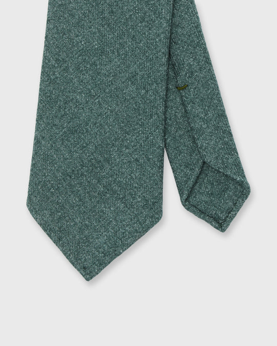 Hand-Rolled Wool/Cotton/Cashmere Woven Tie in Heather Hunter