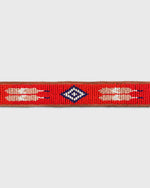 Load image into Gallery viewer, 1.25" African Beaded Belt in Red Multi Feather
