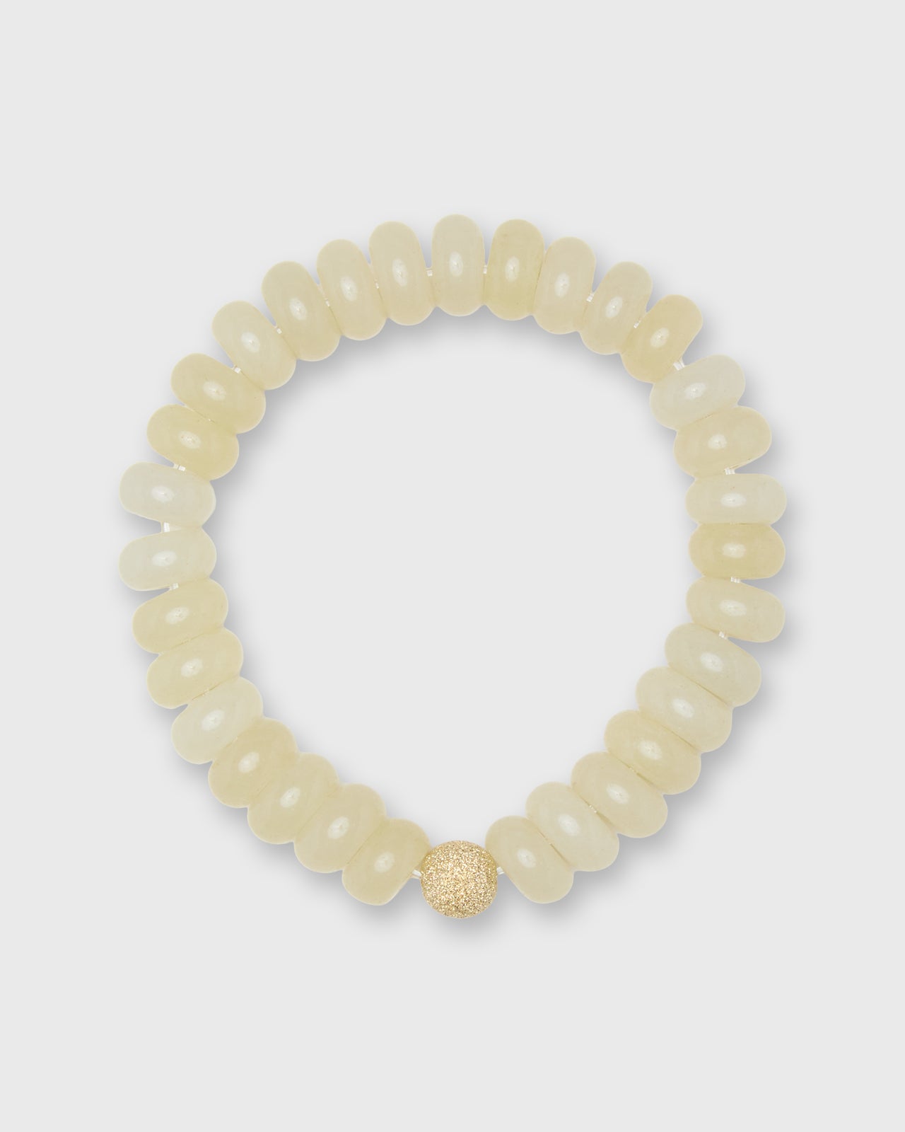 Semi Precious Beaded Bracelet in Golden Oat Monochrome