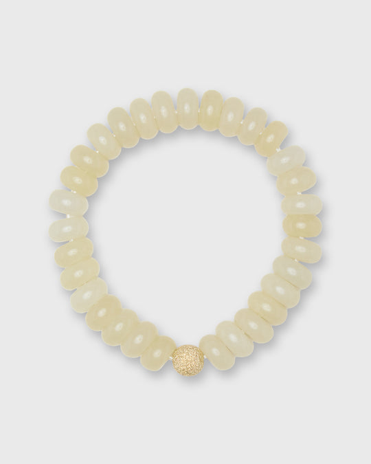 Semi Precious Beaded Bracelet in Golden Oat Monochrome