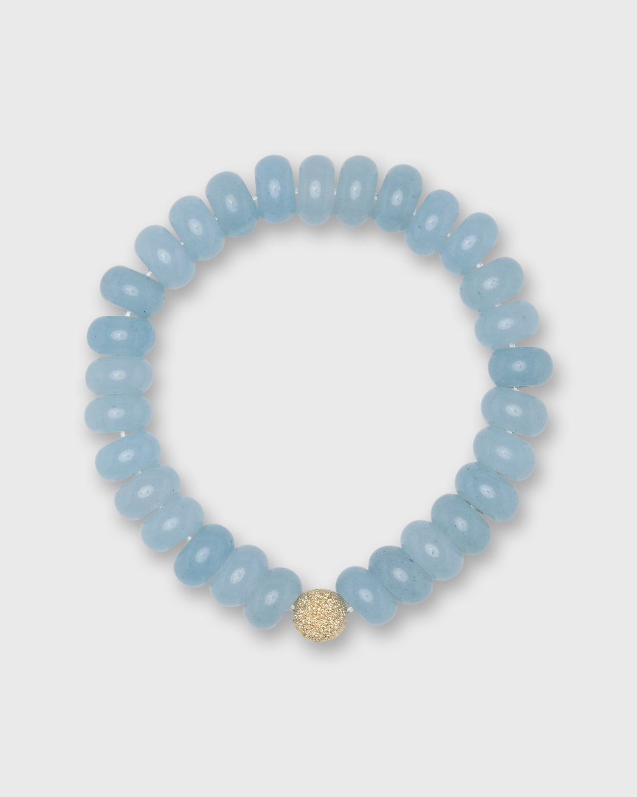 Semi Precious Beaded Bracelet in Washed Denim Monochrome