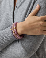 Load image into Gallery viewer, Semi Precious Beaded Bracelet in Cashmere Monochrome
