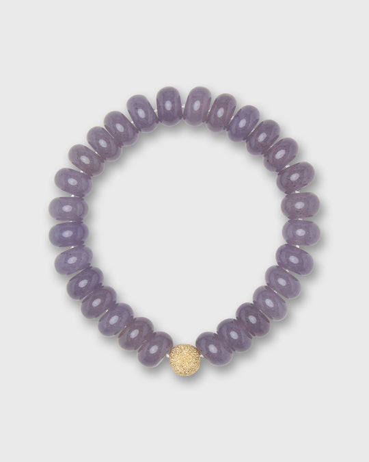 Semi Precious Beaded Bracelet in Amethyst Knit Monochrome