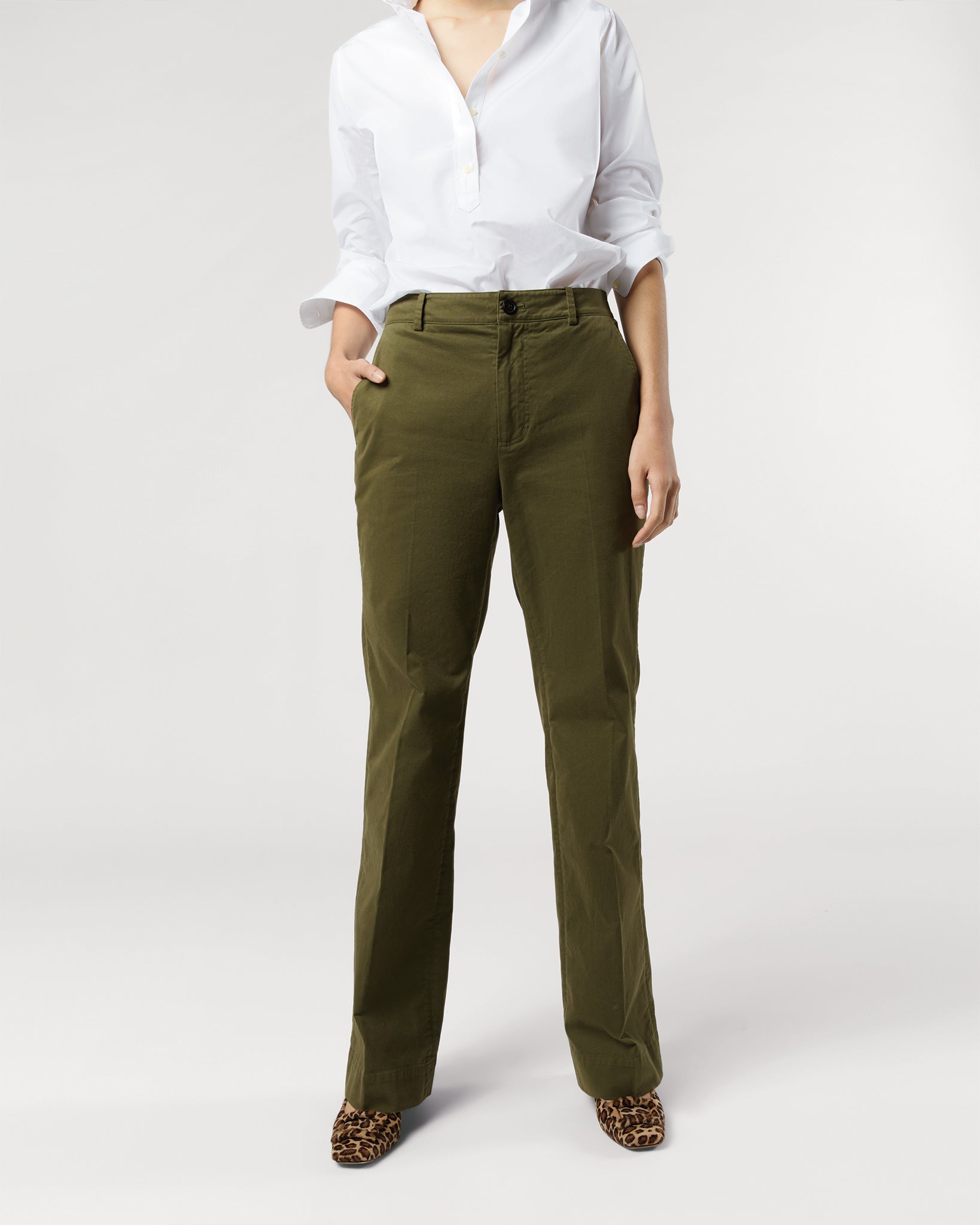 Lindy Trouser in Alpine Stretch Twill | Shop Ann Mashburn