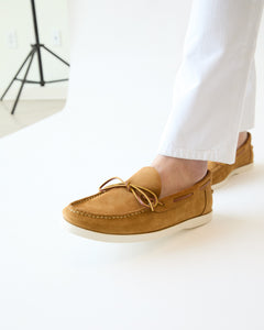 Camp Moccasin in Tan Suede
